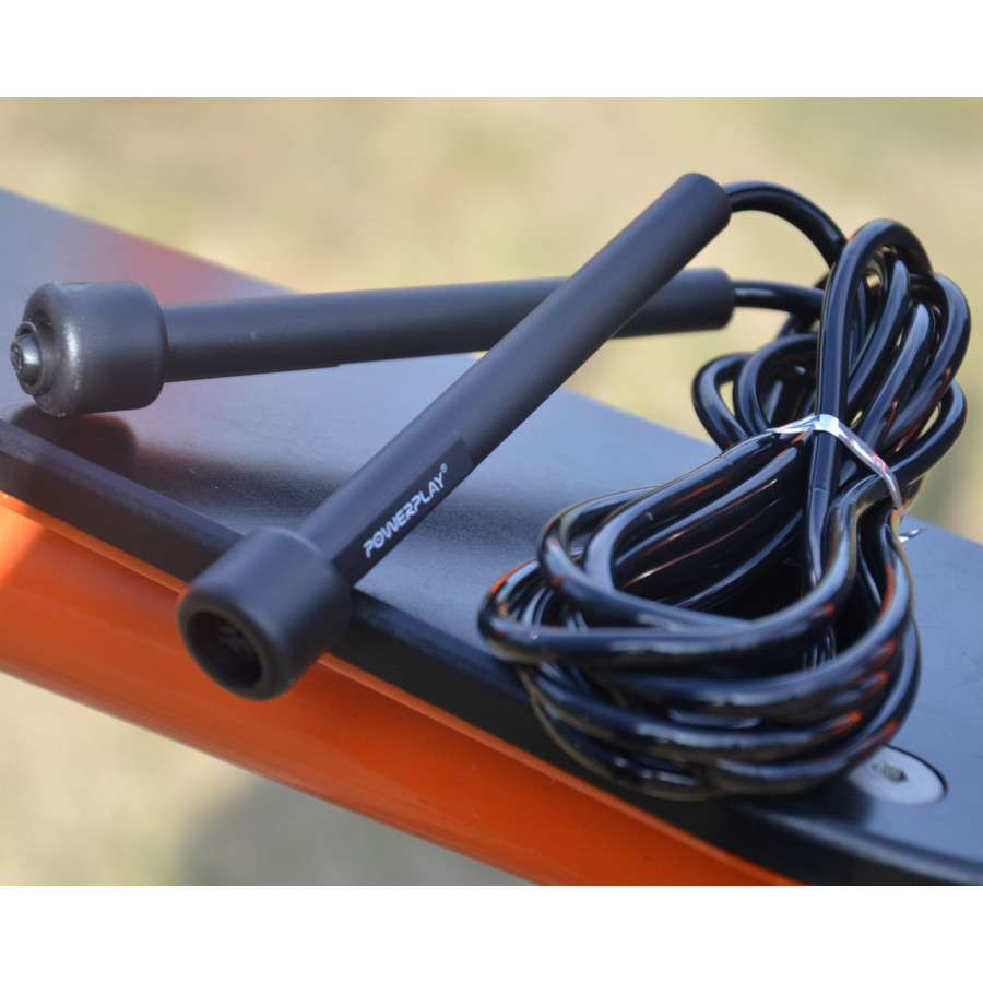 Скакалка PowerPlay 4201 Basic Jump Rope Чорна (2,8m.)