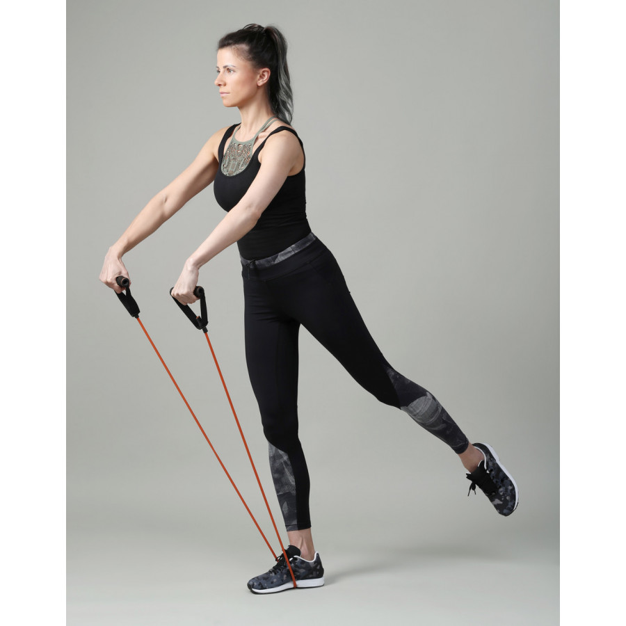 Трубчастий еспандер для фітнесу з ручками U-POWEX Latex resistance tube 30LB Red (13.5кг.)