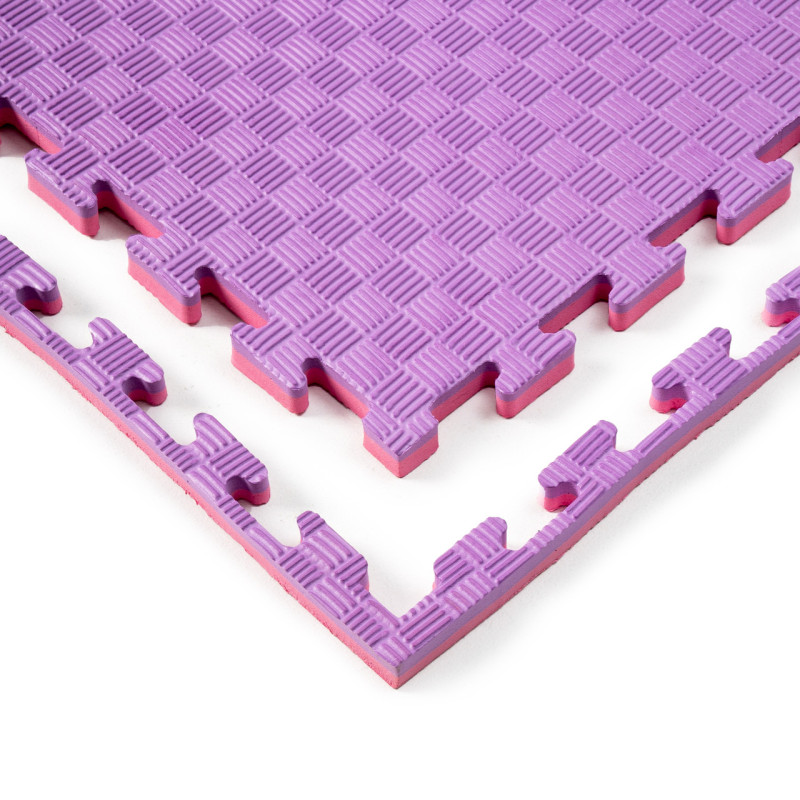 Мат-татамі (Мат-пазл ластівчин хвіст) WCG EVA 100х100х2 cm Фіолетово-рожевий