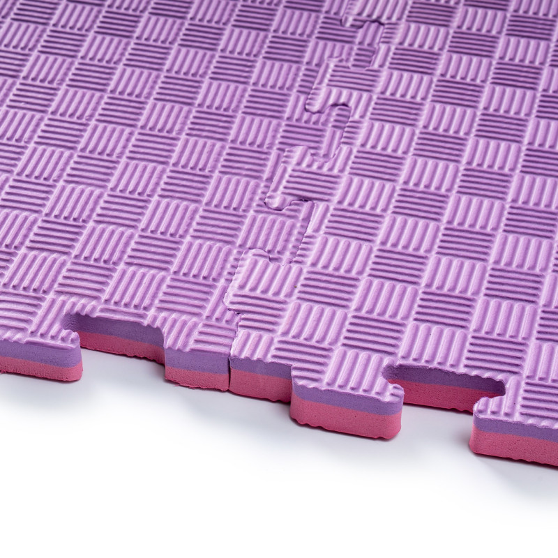 Мат-татамі (Мат-пазл ластівчин хвіст) WCG EVA 100х100х2 cm Фіолетово-рожевий