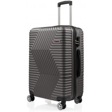 Середня пластикова валіза на колесах 70L GD Polo сіра
