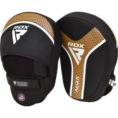 Лапи боксерские RDX FOCUS PAD AURA PLUS T-17 черно-золотые
