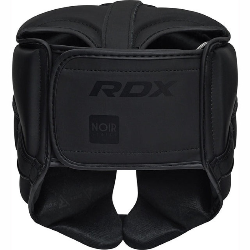 Боксерський шолом RDX T15 Noir Cheek Protector Matte Black M