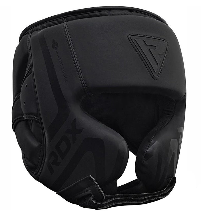 Боксерський шолом RDX T15 Noir Cheek Protector Matte Black M