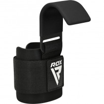 Крючки для тяги на запястье RDX W5 Gym Hook Strap Black Plus Крючки для тяги на запястье RDX W5 Gym Hook Strap Black Plus