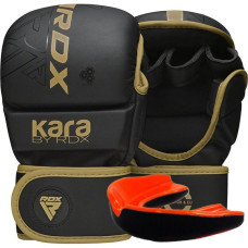 Перчатки для ММА RDX F6 KARA Matte Golden Plus S/M (капа в комплекте)