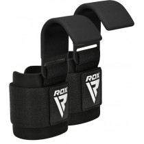 Крючки для тяги на запястье RDX W5 Gym Hook Strap Black Plus Крючки для тяги на запястье RDX W5 Gym Hook Strap Black Plus