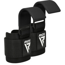 Крючки для тяги на запястье RDX W5 Gym Hook Strap Black Plus