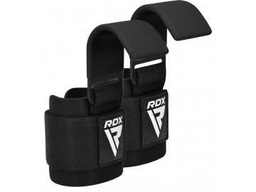 Крючки для тяги на запястье RDX W5 Gym Hook Strap Black Plus