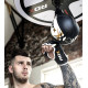 Пневмогруша боксерська RDX 2Y Boxing Speed Ball Leather Multi White/Red, Натуральна шкіра, Довжина 26 см, Окружність 54 см, Чорно-біло-червоний