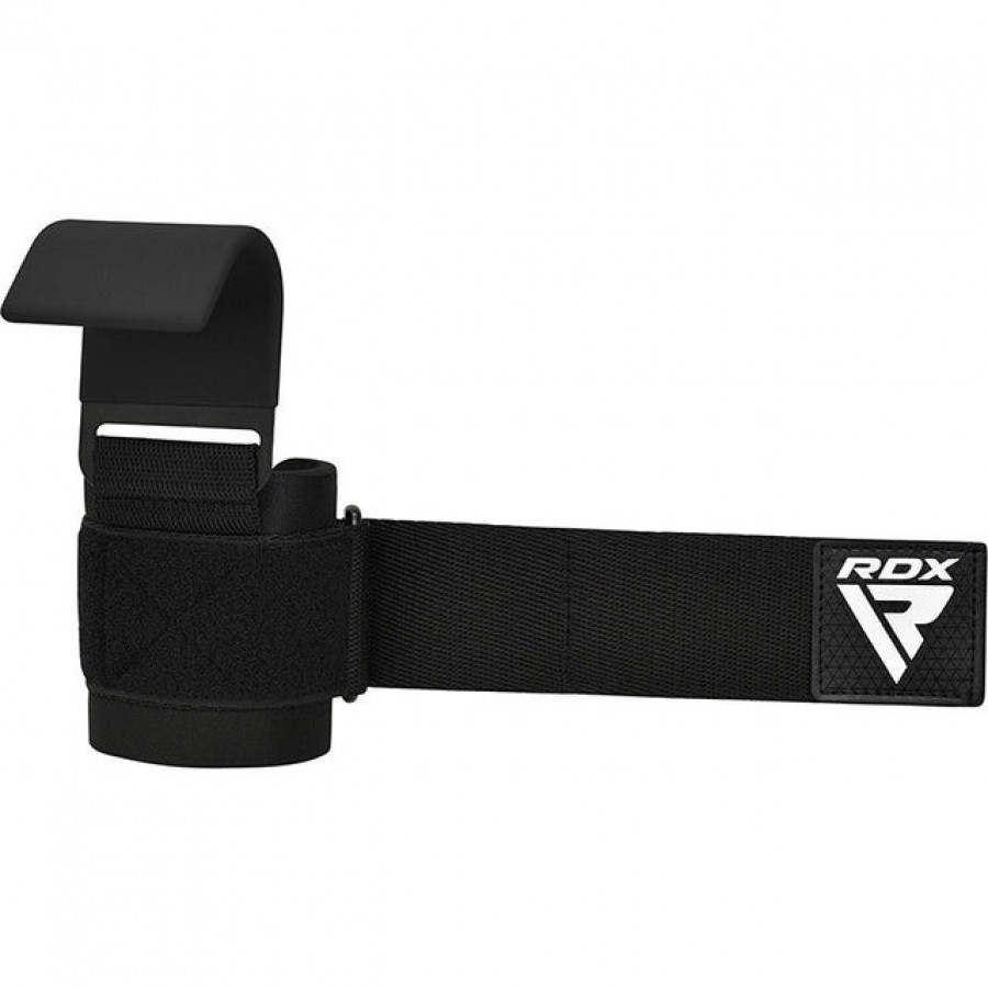 Крючки для тяги на запястье RDX W5 Gym Hook Strap Black Plus