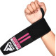 Бинты для запястий (кистевые бинты) RDX GYM WRIST WRAP R11 BLACK/PINK, Комплектация: пара (2 бинта), Хлопок, Черно-розовый