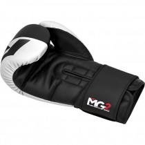 Боксерські рукавиці RDX F4 Boxing Sparring Gloves Hook&Loop WHITE/BLACK 12 унцій (капа у комплекті)