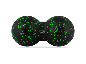 Масажний м'яч подвійний PowerPlay PP-4352 Epp foam peanut ball (d8*16cm.) Чорно/Зелений