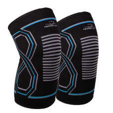 Наколенники спортивные PowerPlay PP-4099 Knee Support Черно/Синие S/M (пара)