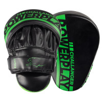 Лапи боксерские PowerPlay 3041 Черно-Зеленые PU [пара]