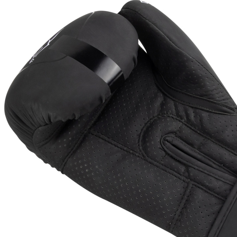 Боксерські рукавиці PowerPlay 3024 Ultra Mat, 10 унцій, Штучна шкіра (PU), Чорно-білий