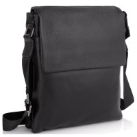 Чоловіча сумка з натуральної шкіри Tiding Bag чорна
