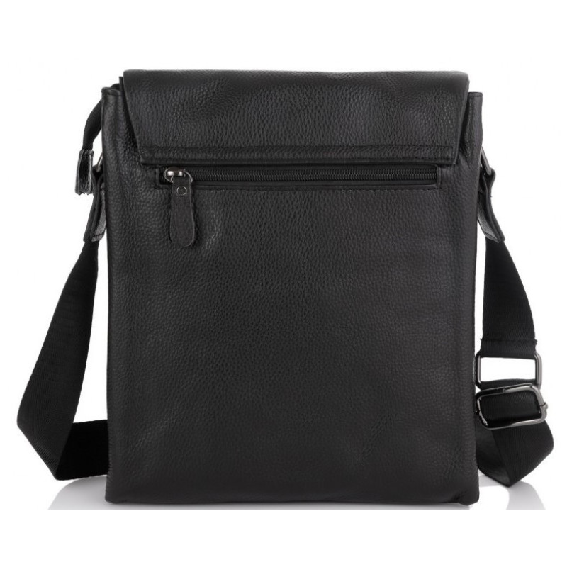 Чоловіча сумка з натуральної шкіри Tiding Bag чорна