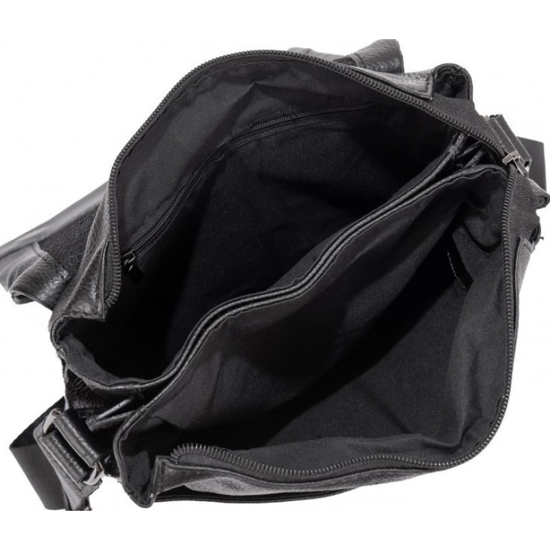 Чоловіча сумка з натуральної шкіри Tiding Bag чорна