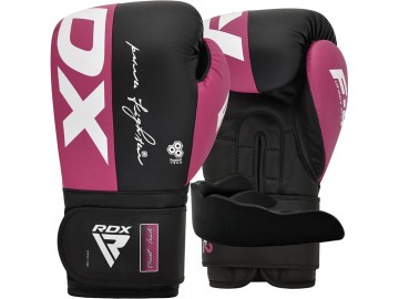 Боксерські рукавиці RDX REX F4 PINK/BLACK-8 унцій (капа в комплекті)