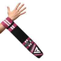 Кистевые бинты RDX W4 Pink, 46 см, хлопок с эластичным волокном, розовые