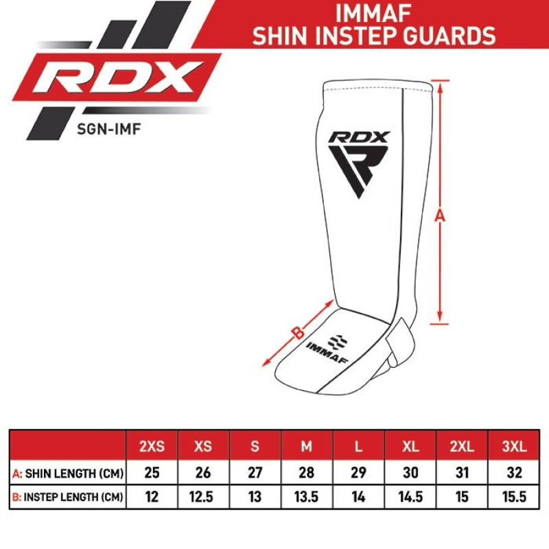 Захист для гомілок та стоп RDX NEOPRENE SHIN INSTEP IMMAF-1-BLUE-L
