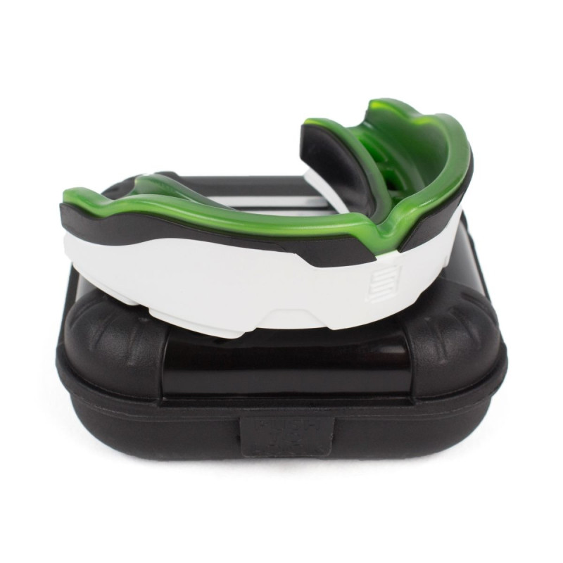 Капа MAKURA Tephra, Доросла (вік 11+) White/Black/Green, Посадка: BOIL & BITE™ (формується у гарячій воді), Термопластик, Біло-чорно-зелений