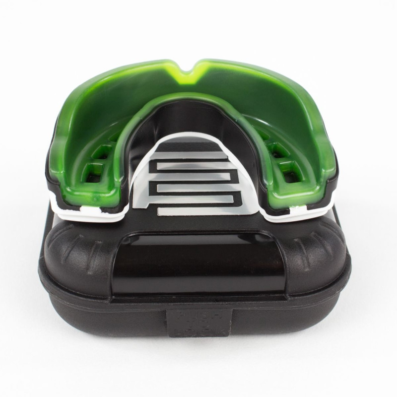 Капа MAKURA Tephra, Доросла (вік 11+) White/Black/Green, Посадка: BOIL & BITE™ (формується у гарячій воді), Термопластик, Біло-чорно-зелений