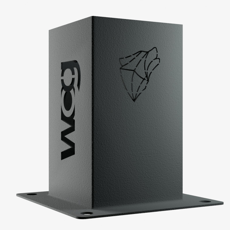 Металлическая опора для бруса (стакан) 100×100 мм с анкерным основанием