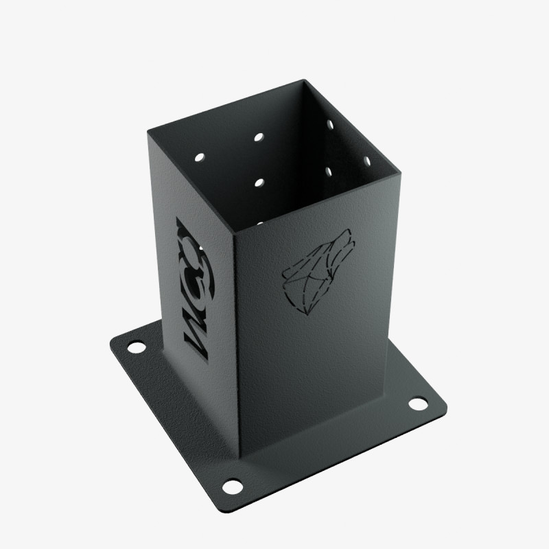 Металлическая опора для бруса (стакан) 100×100 мм с анкерным основанием