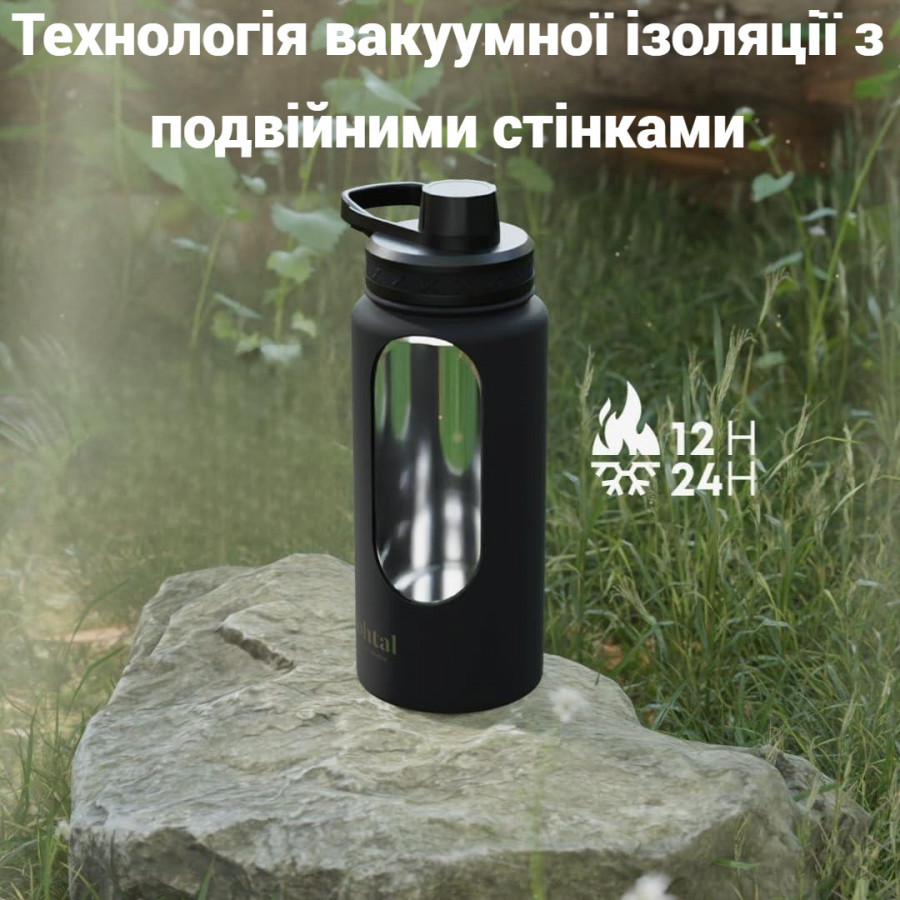 Пляшка для води металева з подвійною вакуумною ізоляцією Bohtal Insulated Bottle 960 ml/32 oz Blue Superman