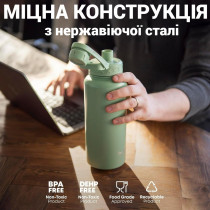 Пляшка для води металева з подвійною вакуумною ізоляцією Bohtal Insulated Bottle 960 ml/32 oz Blue Superman Пляшка для води металева з подвійною вакуумною ізоляцією Bohtal Insulated Bottle 960 ml/32 oz Blue Superman