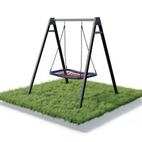 Каркас для детских качелей WCG 1 Elite 60х60 Play Frame + Качели «Гнездо аиста» прямоугольная 1200х800