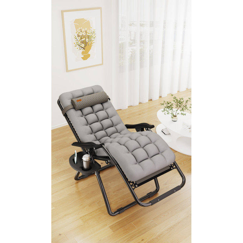 Раскладное кресло шезлонг садовый Zero Gravity WCG R-01 + матрас