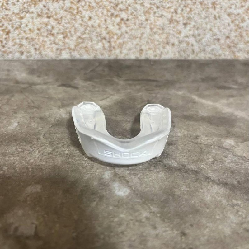 Капа Shock Doctor Gel Max, Взрослая (возраст 11+) White, Посадка: формируется под прикус, Термополимер, Прозрачный