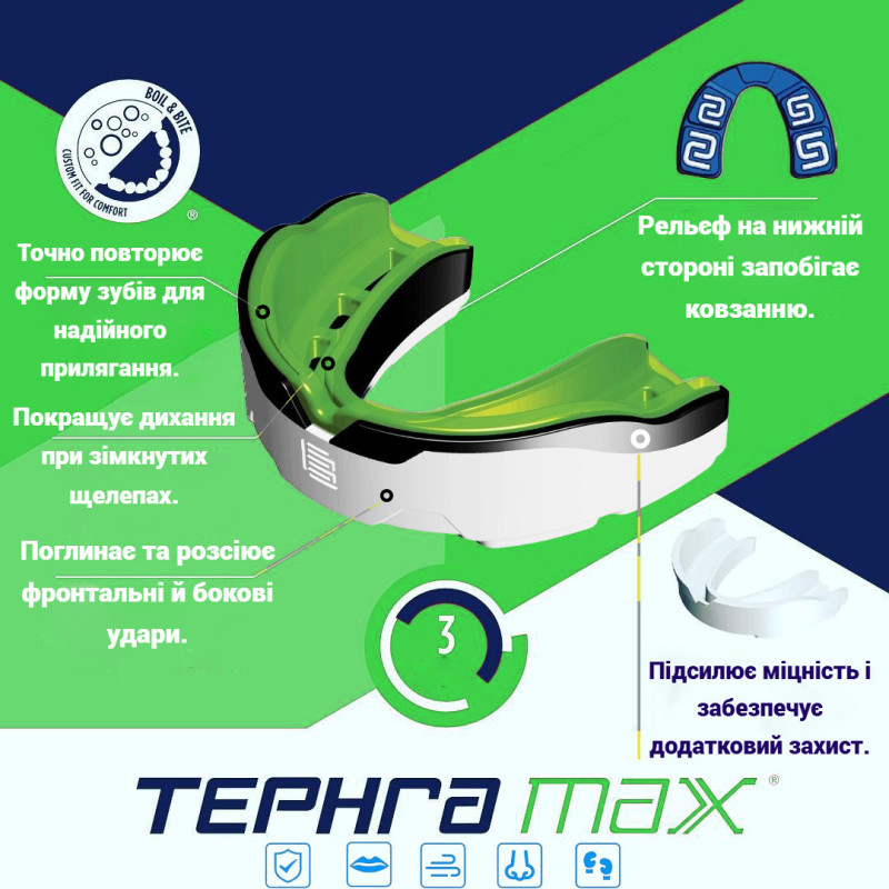 Капа MAKURA Tephra доросла (вік 11+) White/Black/Green (art.6017514130)