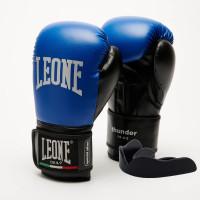 Боксерские перчатки Leone GN383 THUNDER Blue 10 унций