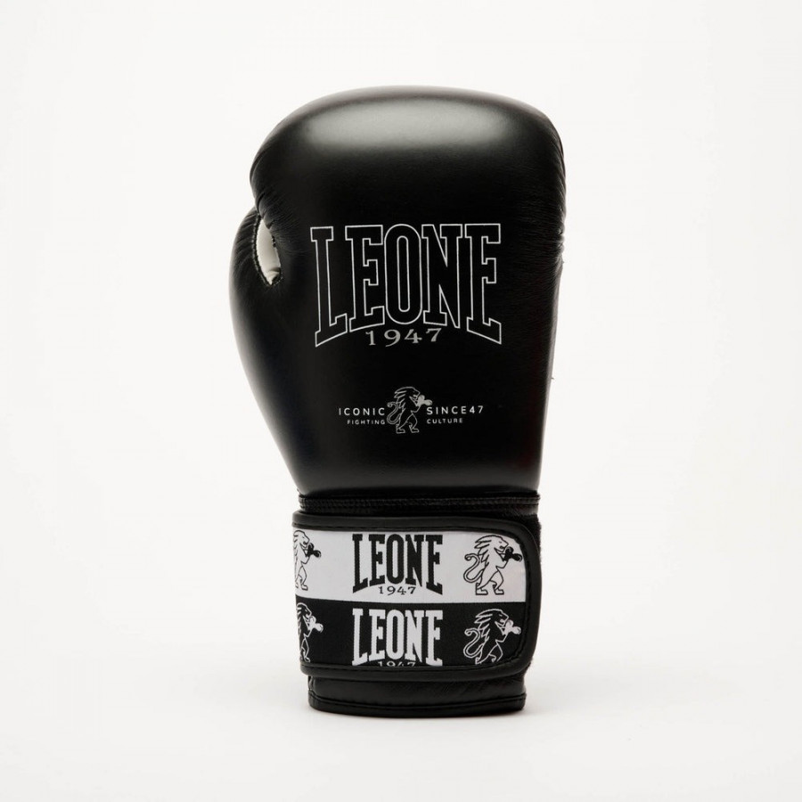 Боксерські рукавиці Leone GN208 ICONIC Black 14 унцій (бинти 4 м. в комплекті)