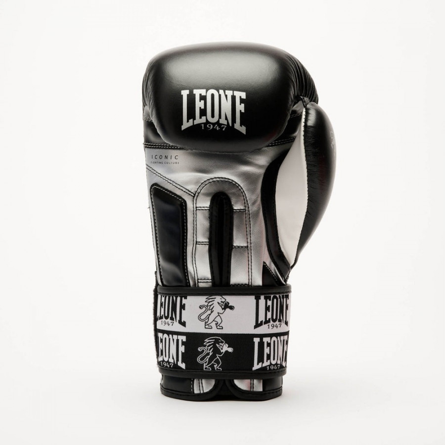 Боксерські рукавиці Leone GN208 ICONIC Black 14 унцій (бинти 4 м. в комплекті)