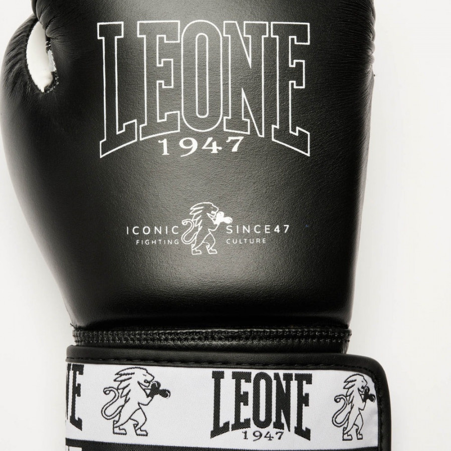 Боксерські рукавиці Leone GN208 ICONIC Black 14 унцій (бинти 4 м. в комплекті)
