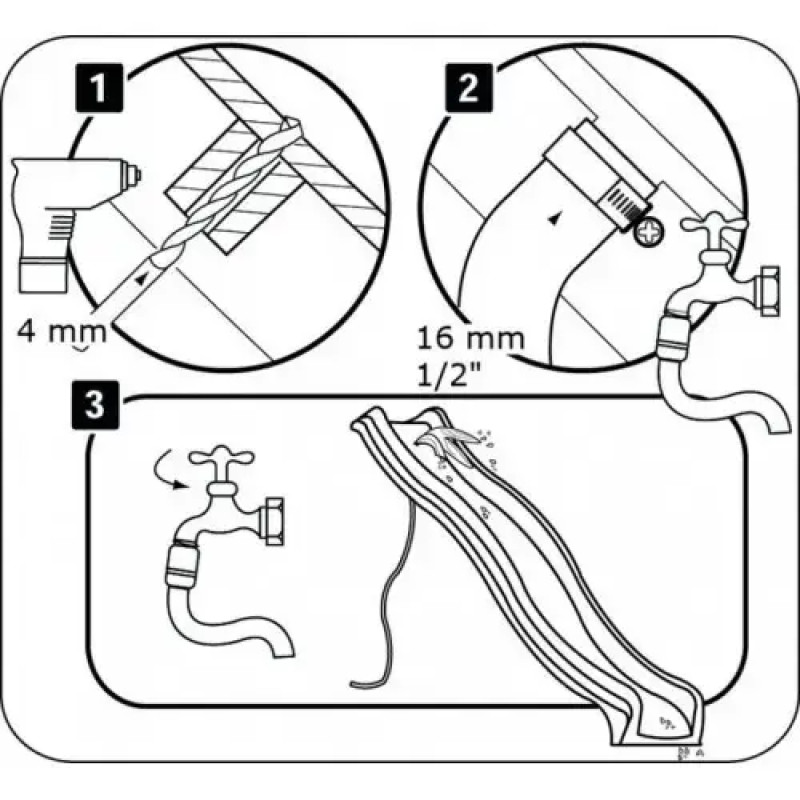 Горка детская пластиковая 2.2м Синяя