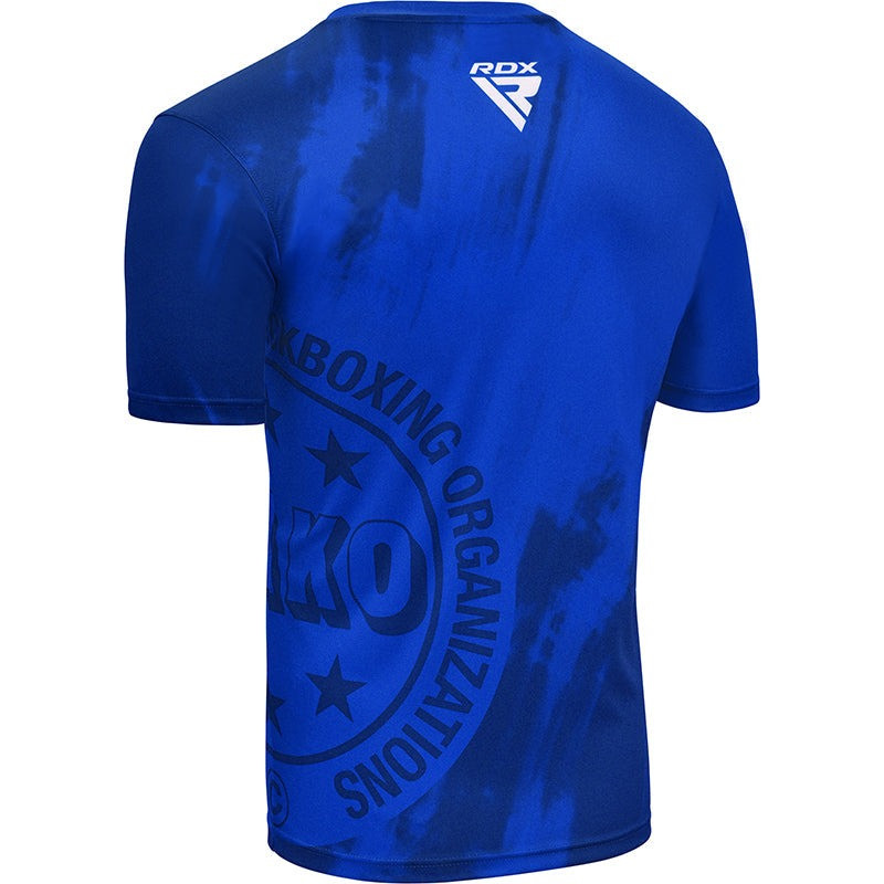 Спортивна футболка RDX WAKO T1 з короткими рукавами Blue S