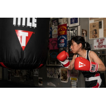 Боксерські рукавиці TITLE Boxing Pro Style Leather Gloves3.0 Red/White 12 oz