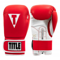 Боксерські рукавиці TITLE Boxing Pro Style Leather Gloves3.0 Red/White 12 oz