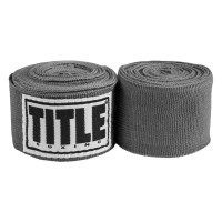 Бинти для боксу TITLE Boxing Select 180" Semi Elastic Mexican Grey, Довжина 4,5 м, Напівеластичні, Спандекс, Поліестер, Сірий