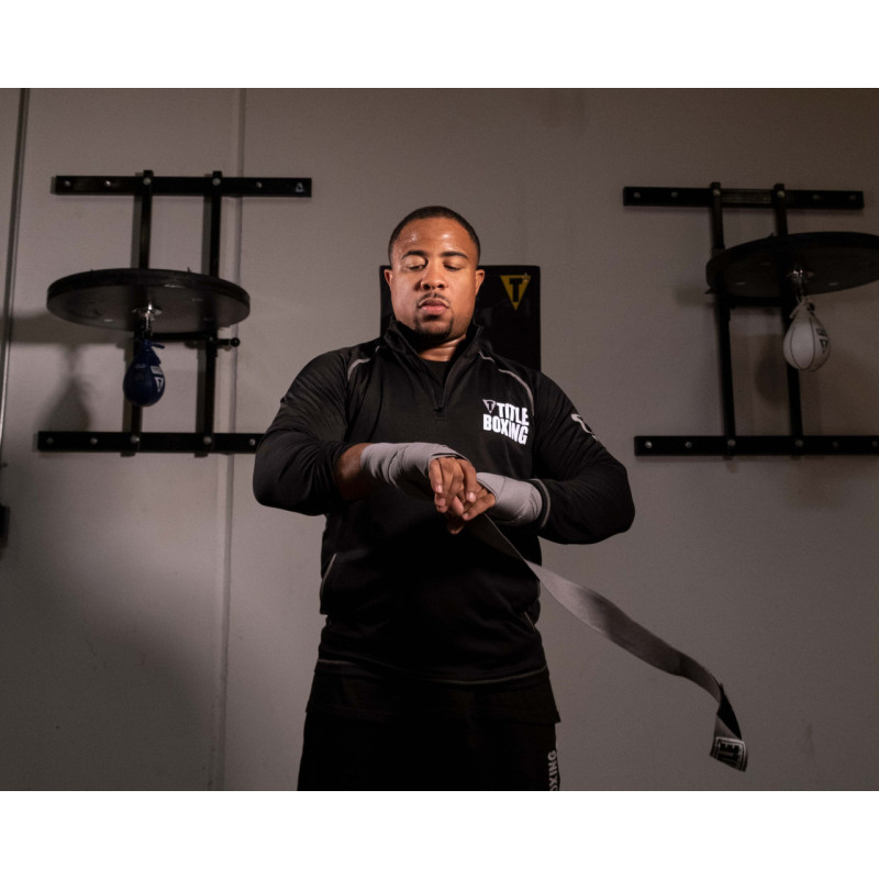 Бинты для бокса TITLE Boxing Select 180" Semi Elastic Mexican Grey, Длина 4,5 м, Полуэластичные, Спандекс, Полиэстер, Серый