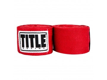 Бинти для боксу TITLE Boxing Traditional Weave 180" Red (4.5м.)