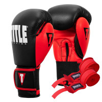 Боксерські рукавиці TITLE Boxing Dynamic Strike Black/Red 14 oz