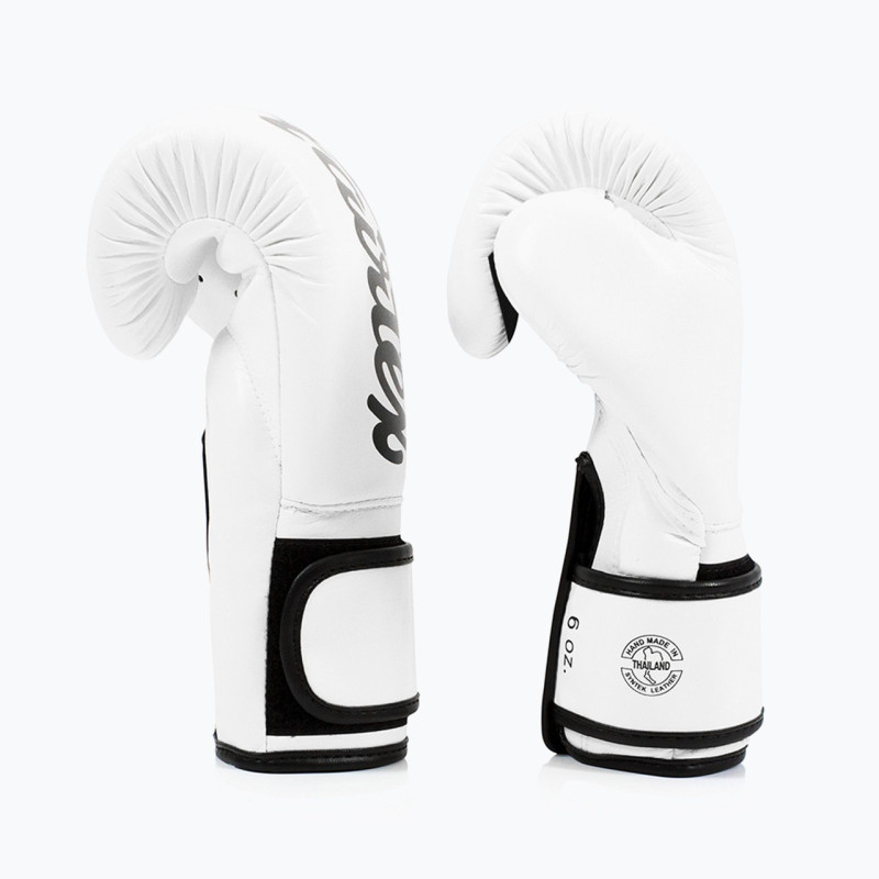 Боксерские перчатки Fairtex BGV14 White (бинты в комплекте), 12 унций, Микрофибра, Белый